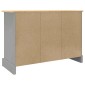 vidaXL Μπουφές Corona Γκρι 112x43x78 εκ. Μασίφ Ξύλο Μεξικάνικου Πεύκου