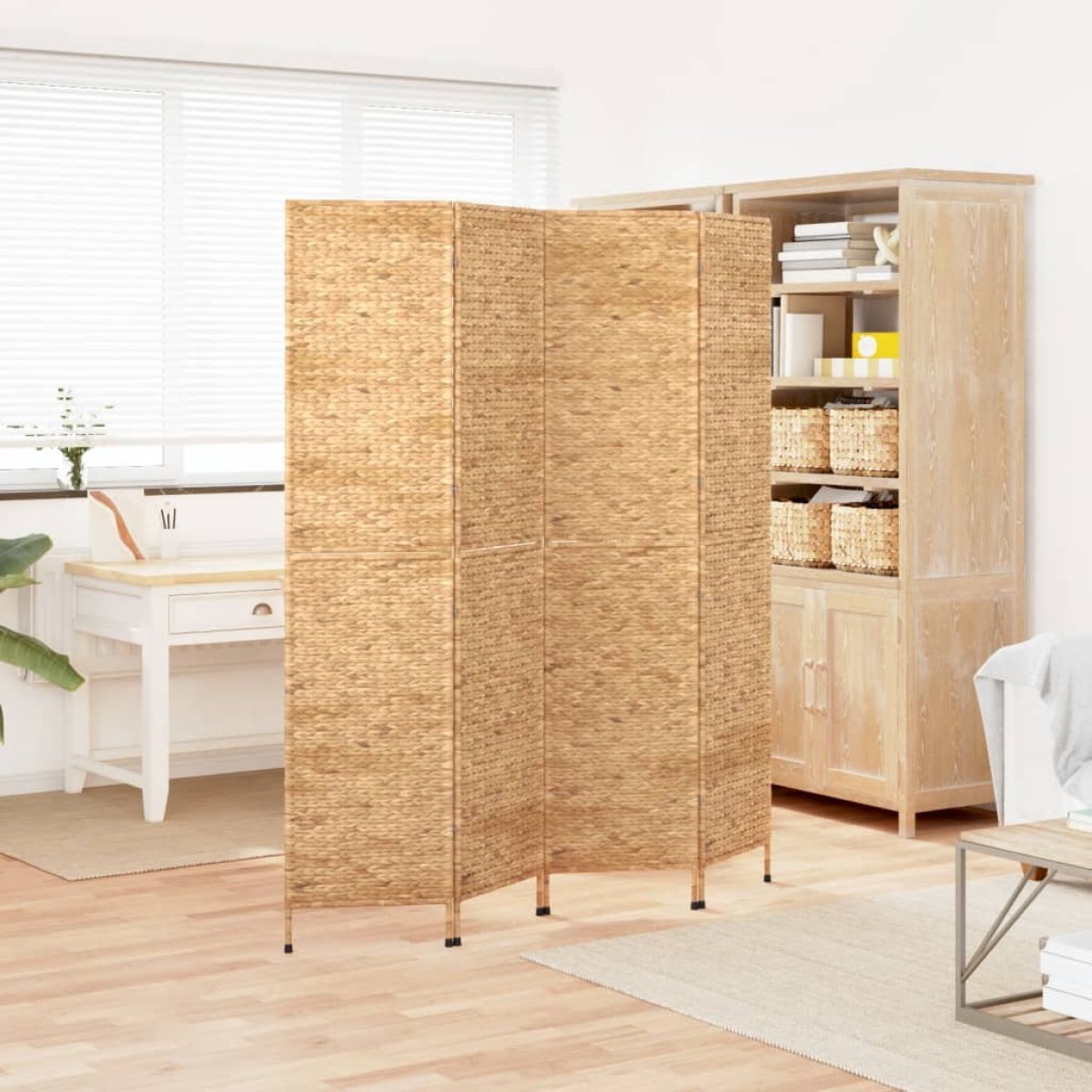 vidaXL Διαχωριστικό Δωματίου με 4 Πάνελ 163x180 εκ. από Υάκινθο Νερού