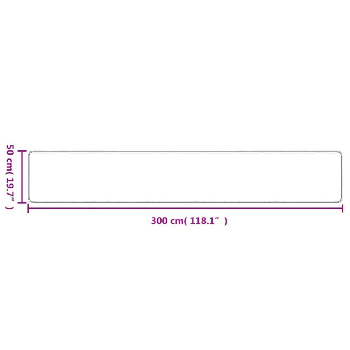 vidaXL Χαλί Διάδρομος Εμφάνιση Σιζάλ Taupe 50 x 300 εκ.