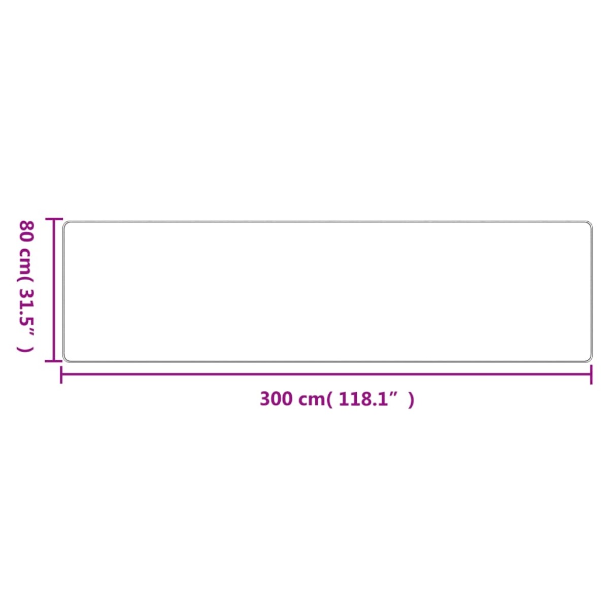 vidaXL Χαλί Διάδρομος Εμφάνιση Σιζάλ Taupe 80 x 300 εκ.