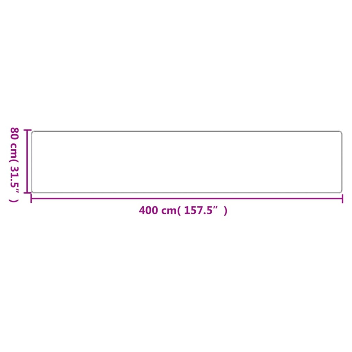vidaXL Χαλί Διάδρομος Εμφάνιση Σιζάλ Taupe 80 x 400 εκ.