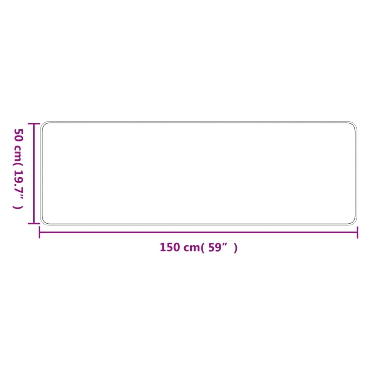 vidaXL Χαλί Διάδρομος Εμφάνιση Σιζάλ Ανθρακί 50 x 150 εκ.