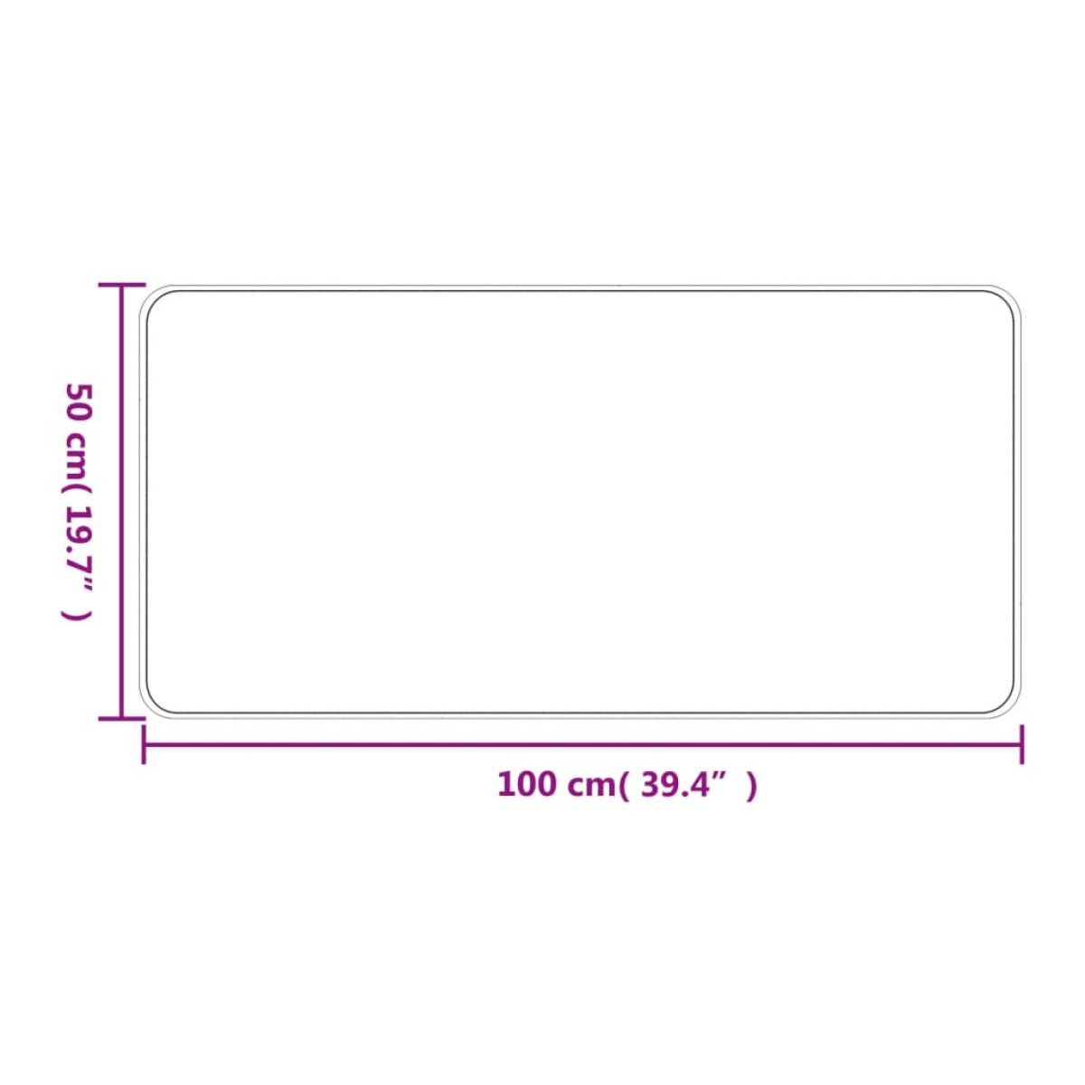 vidaXL Χαλί Διάδρομος Εμφάνιση Σιζάλ Ασημί 50 x 100 εκ.