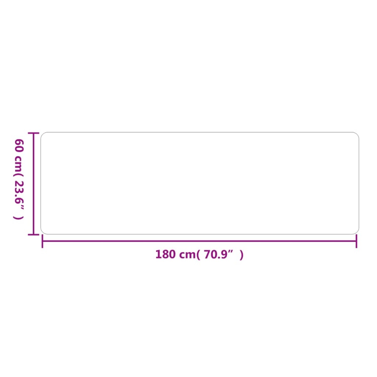 vidaXL Χαλί Διάδρομος Γκρι 60 x 180 εκ.