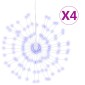 vidaXL Φωτάκια Χριστουγεννιάτικα 4 Τεμ. 140 LED Μπλε 17 εκ.