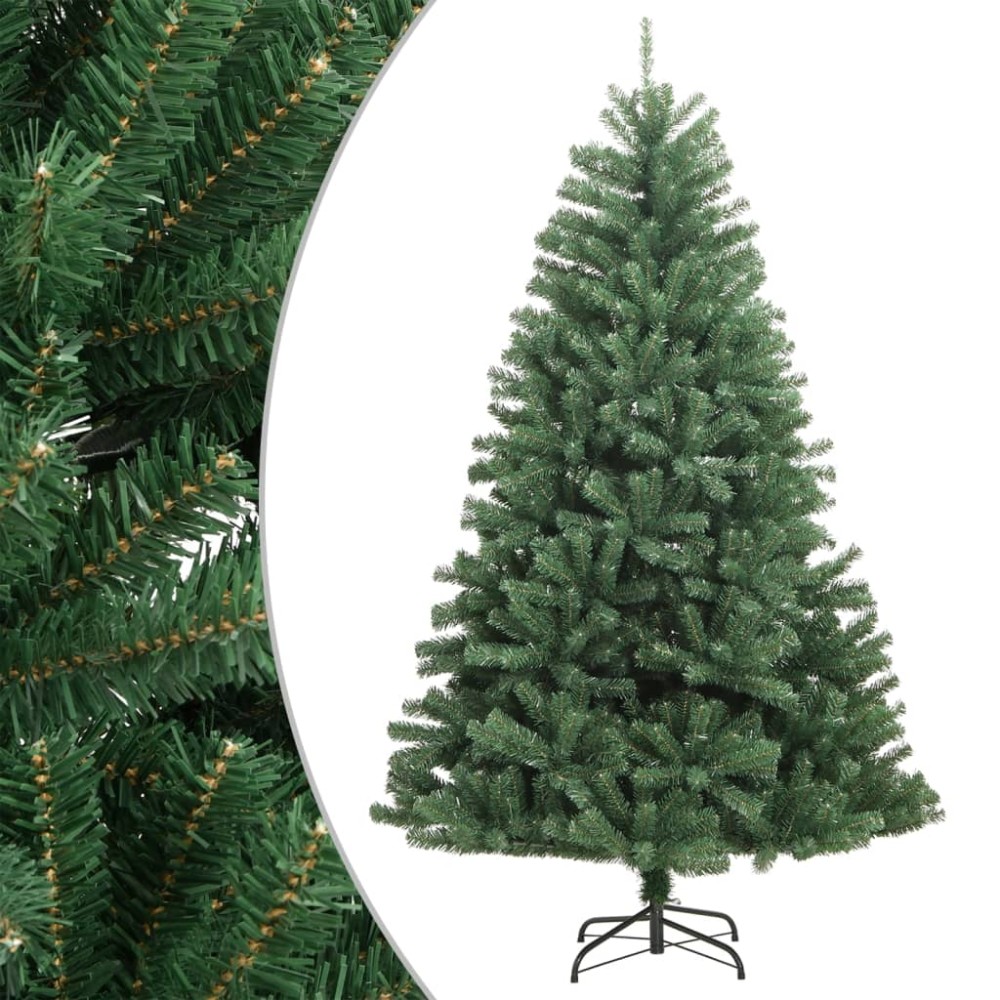 vidaXL Χριστουγεννιάτικο Δέντρο Τεχνητό Αρθρωτό Με Βάση Πράσινο 240 εκ