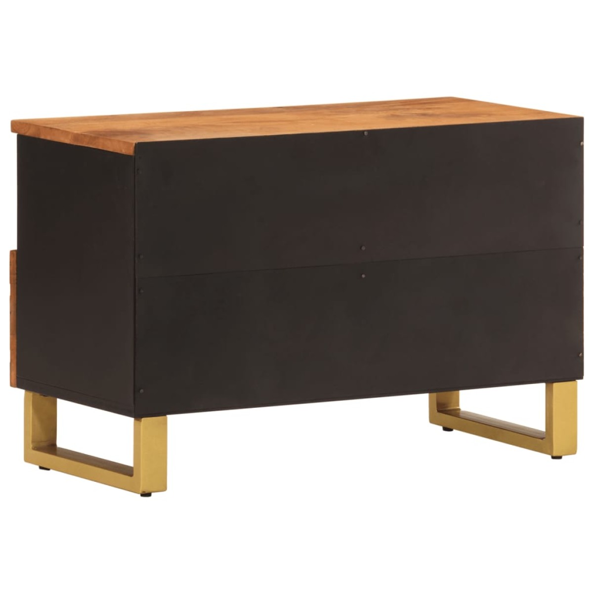 vidaXL Έπιπλο Τηλεόρασης Καφέ/Μαύρο 70x33,5x46 εκ. Μασίφ Ξύλο Μάνγκο