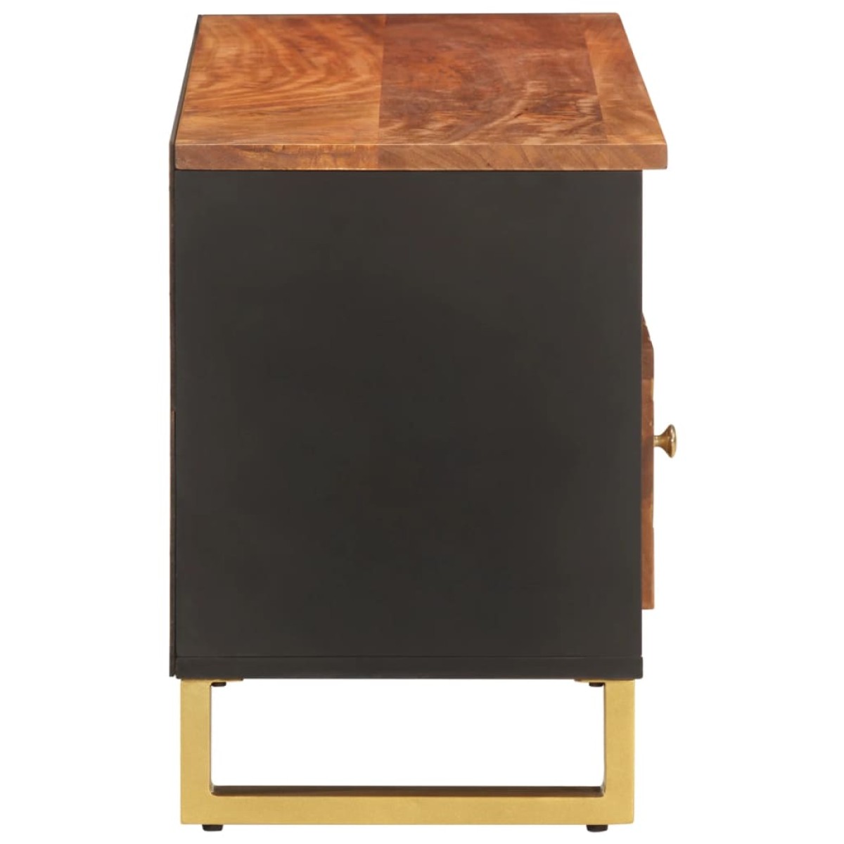 vidaXL Έπιπλο Τηλεόρασης Καφέ/Μαύρο 100x33,5x46 εκ. Μασίφ Ξύλο Μάνγκο