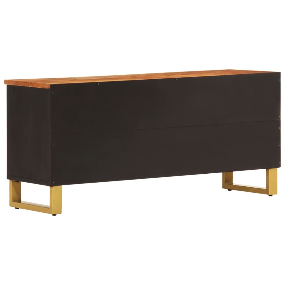 vidaXL Έπιπλο Τηλεόρασης Καφέ/Μαύρο 100x33,5x46 εκ. Μασίφ Ξύλο Μάνγκο