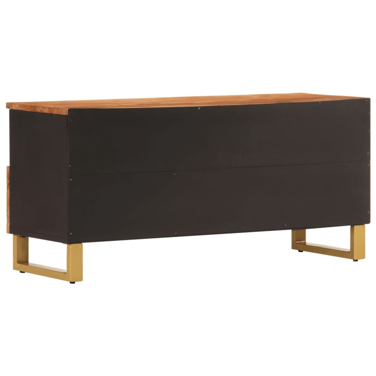 vidaXL Έπιπλο Τηλεόρασης Καφέ/Μαύρο 100x33,5x46 εκ. Μασίφ Ξύλο Μάνγκο