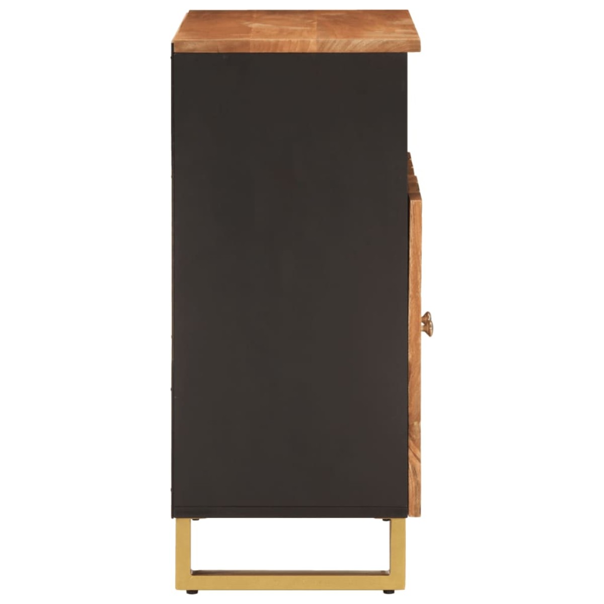 vidaXL Βοηθητικό Έπιπλο Καφέ/Μαύρο 60x33,5x75 εκ. Μασίφ Ξύλο Μάνγκο