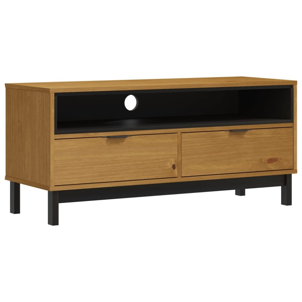 vidaXL Έπιπλο Τηλεόρασης FLAM 110 x 40 x 50 εκ. από Μασίφ Ξύλο Πεύκου