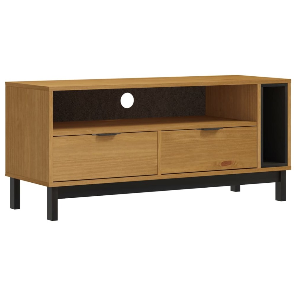 vidaXL Έπιπλο Τηλεόρασης FLAM 110 x 40 x 50 εκ. από Μασίφ Ξύλο Πεύκου