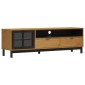 vidaXL Έπιπλο Τηλεόρασης FLAM Γυάλινη Πόρτα 158x40x50 εκ. Μασίφ Πεύκο
