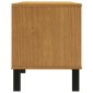 vidaXL Έπιπλο Τηλεόρασης FLAM Γυάλινη Πόρτα 158x40x50 εκ. Μασίφ Πεύκο