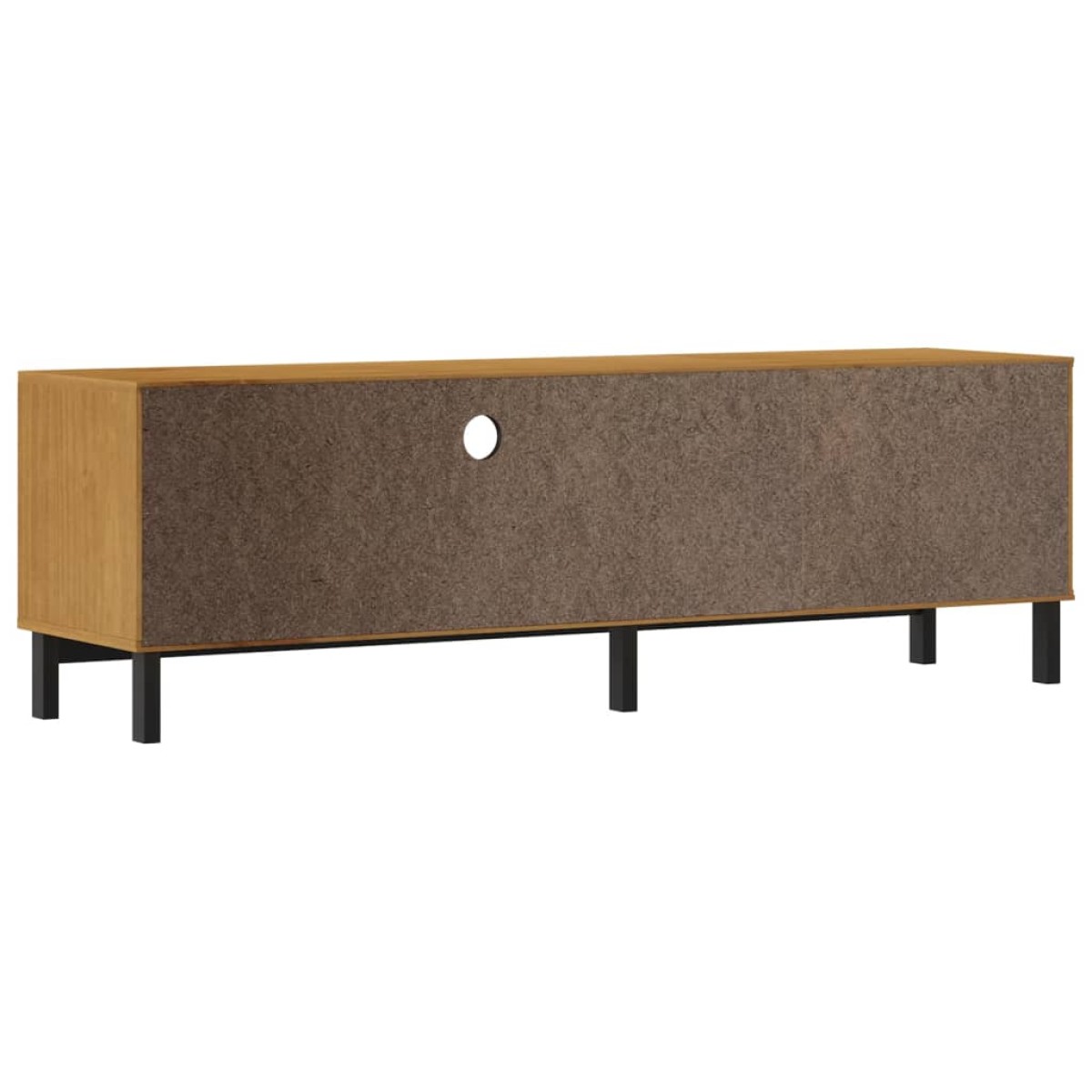 vidaXL Έπιπλο Τηλεόρασης FLAM Γυάλινη Πόρτα 158x40x50 εκ. Μασίφ Πεύκο