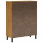 vidaXL Συρταριέρα με Γυάλινη Πόρτα FLAM 92x40x122,5εκ Μασίφ Ξύλο Πεύκο