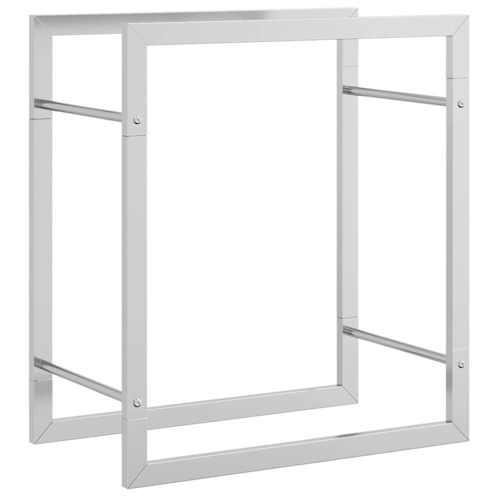 vidaXL Ραφιέρα Καυσόξυλων 50 x 28 x 56 εκ. από Ανοξείδωτο ατσάλι