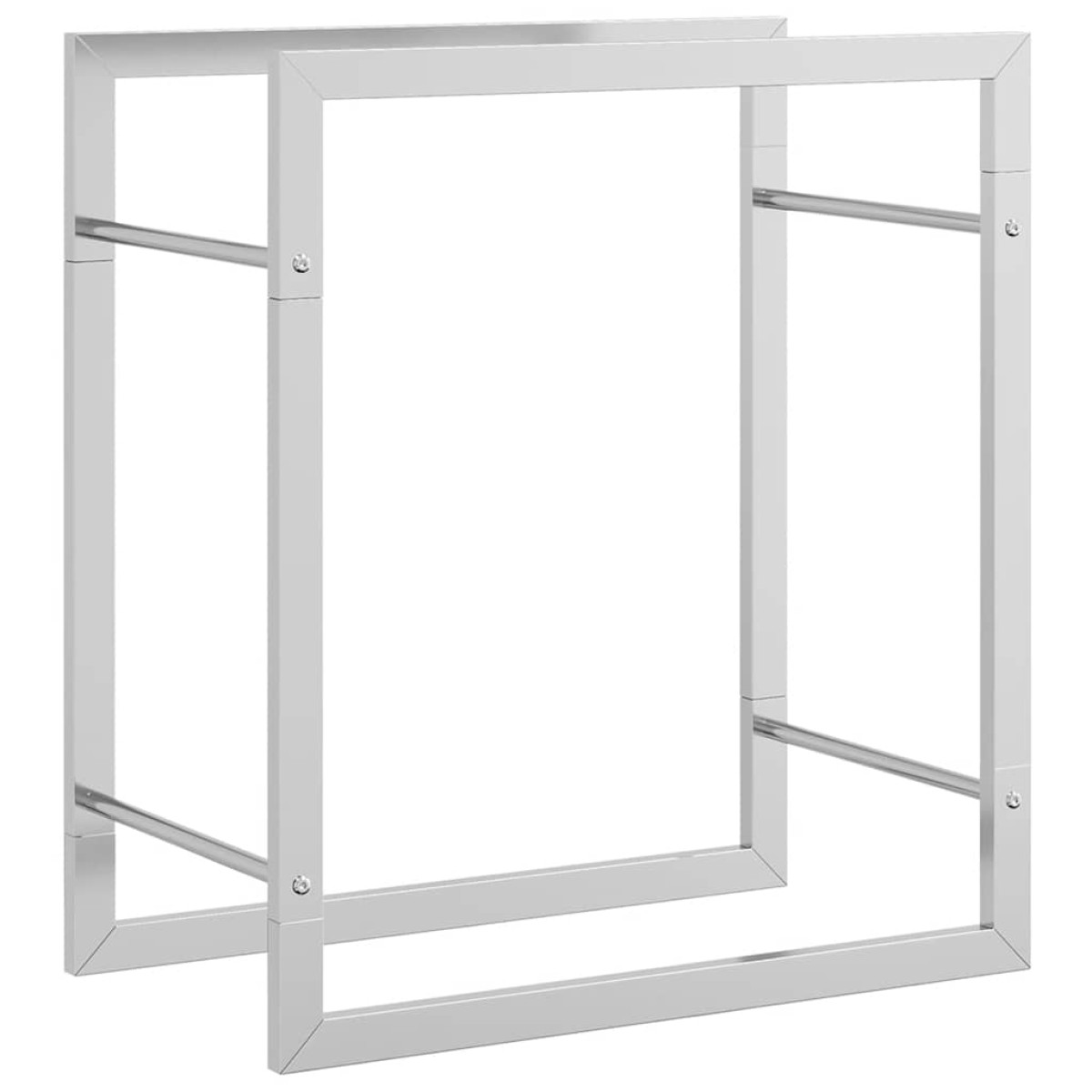 vidaXL Ραφιέρα Καυσόξυλων 50 x 28 x 56 εκ. από Ανοξείδωτο ατσάλι