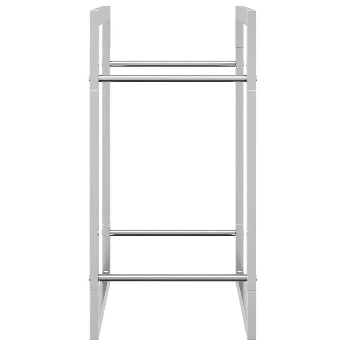 vidaXL Ραφιέρα Καυσόξυλων 50 x 28 x 56 εκ. από Ανοξείδωτο ατσάλι
