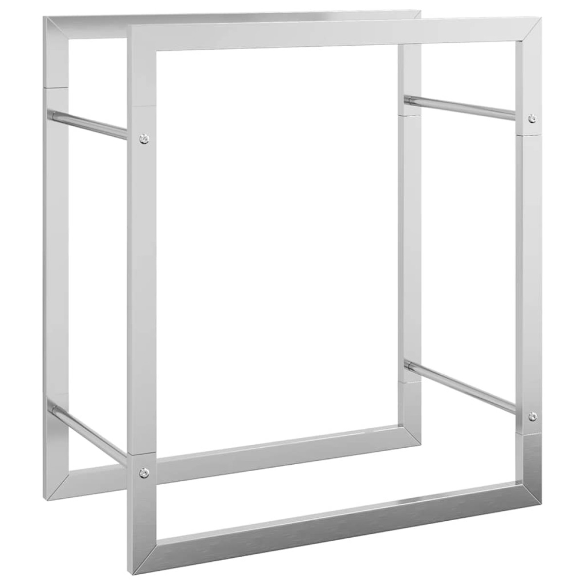 vidaXL Ραφιέρα Καυσόξυλων 50 x 28 x 56 εκ. από Ανοξείδωτο ατσάλι