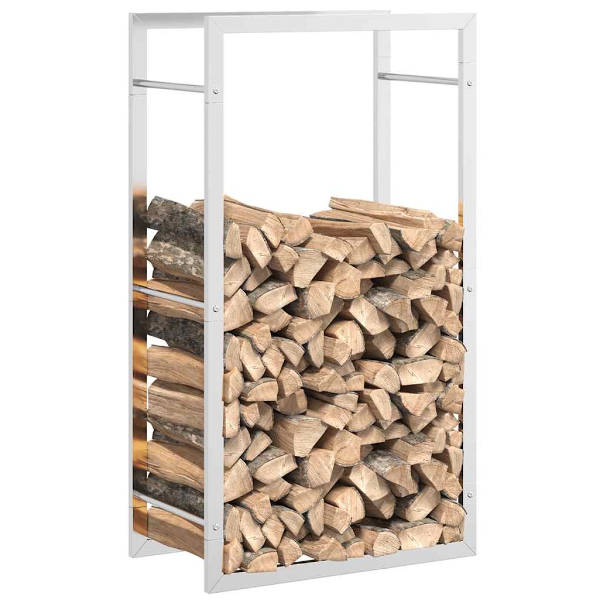 vidaXL Ραφιέρα Καυσόξυλων 50x28x94 εκ. από Ανοξείδωτο ατσάλι
