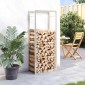 vidaXL Ραφιέρα Καυσόξυλων 50x28x132 εκ. από Ανοξείδωτο ατσάλι