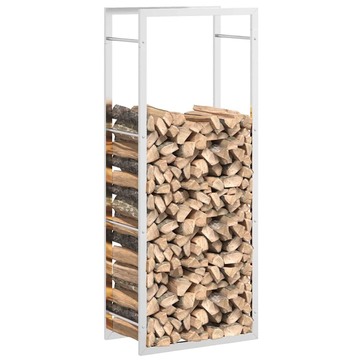 vidaXL Ραφιέρα Καυσόξυλων 50x28x132 εκ. από Ανοξείδωτο ατσάλι