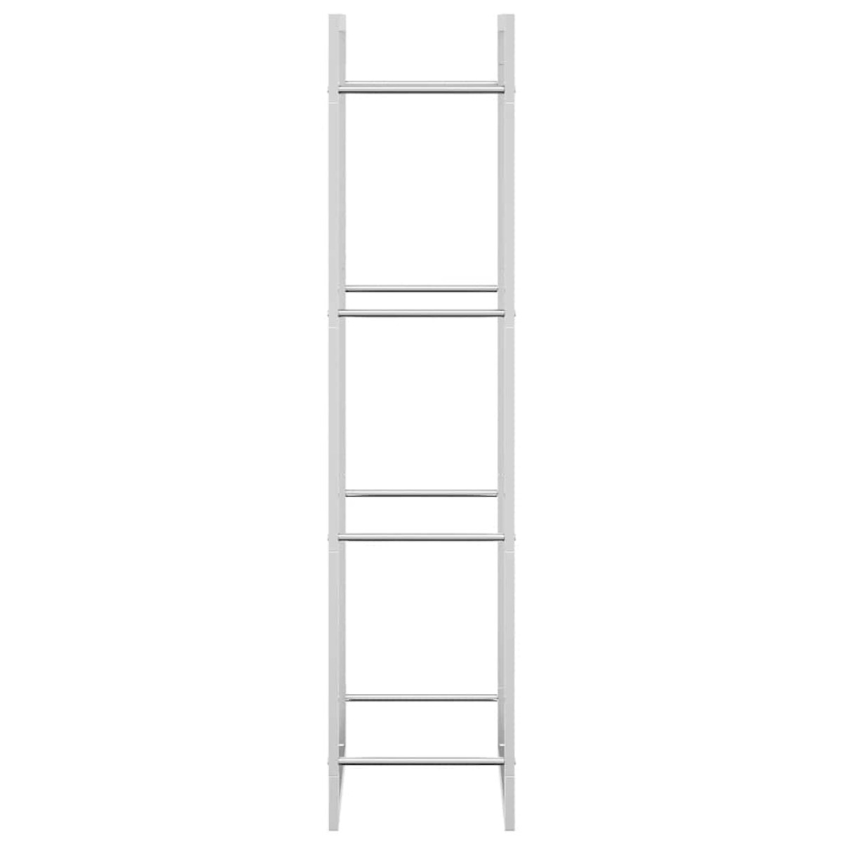 vidaXL Ραφιέρα Καυσόξυλων 50x28x132 εκ. από Ανοξείδωτο ατσάλι