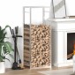 vidaXL Ραφιέρα Καυσόξυλων 50x28x132 εκ. από Ανοξείδωτο ατσάλι