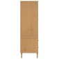 vidaXL Ντουλάπα SENJA Καφέ / Ρατάν 90 x 55 x 175 εκ. Μασίφ Ξύλο Πεύκου