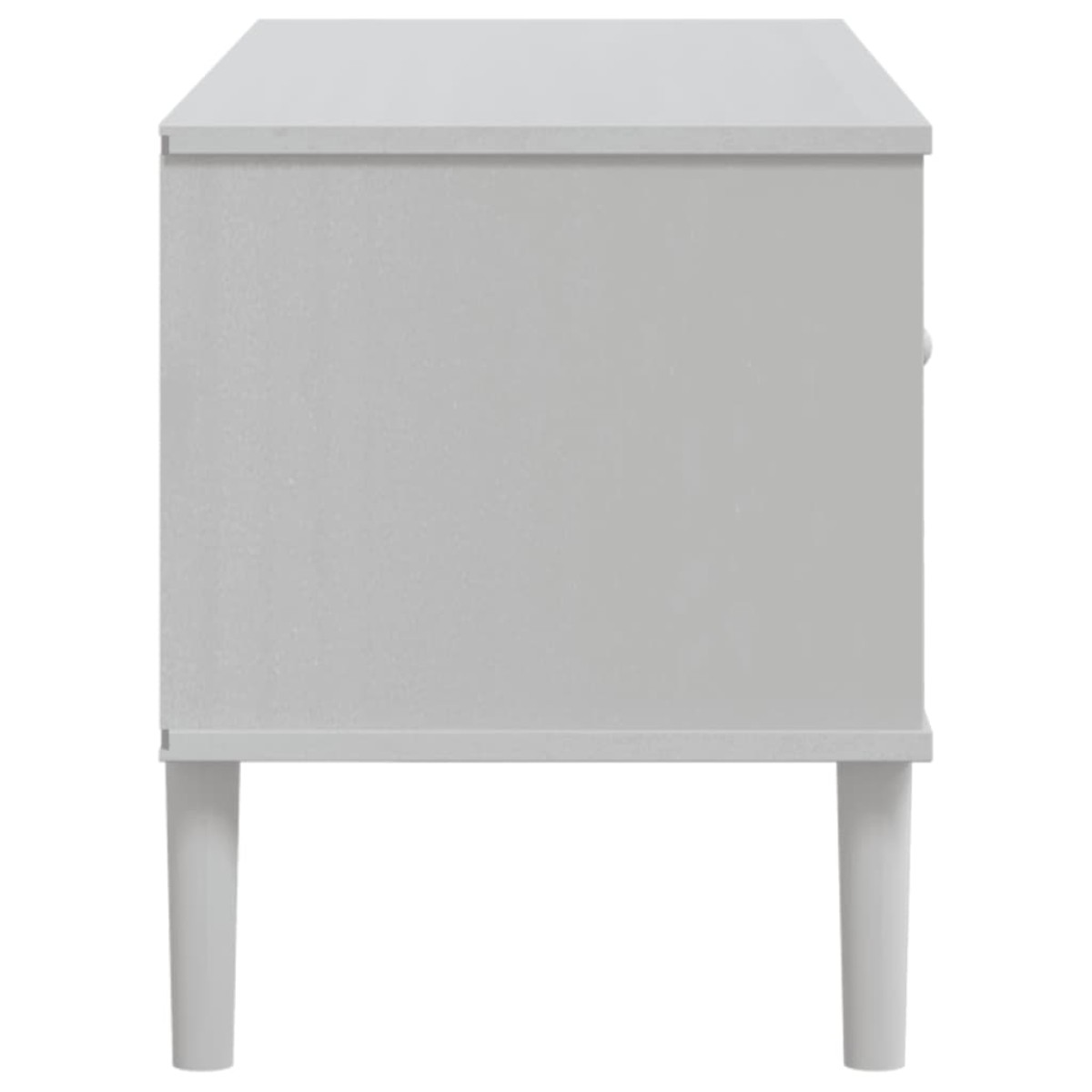 vidaXL Έπιπλο Τηλεόρασης SENJA Λευκό / Ρατάν 106x40x49 εκ. Μασίφ Πεύκο