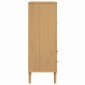 vidaXL Ντουλάπι Ψηλό SENJA Καφέ/Ρατάν 90x40x112 εκ. Μασίφ Ξύλο Πεύκου