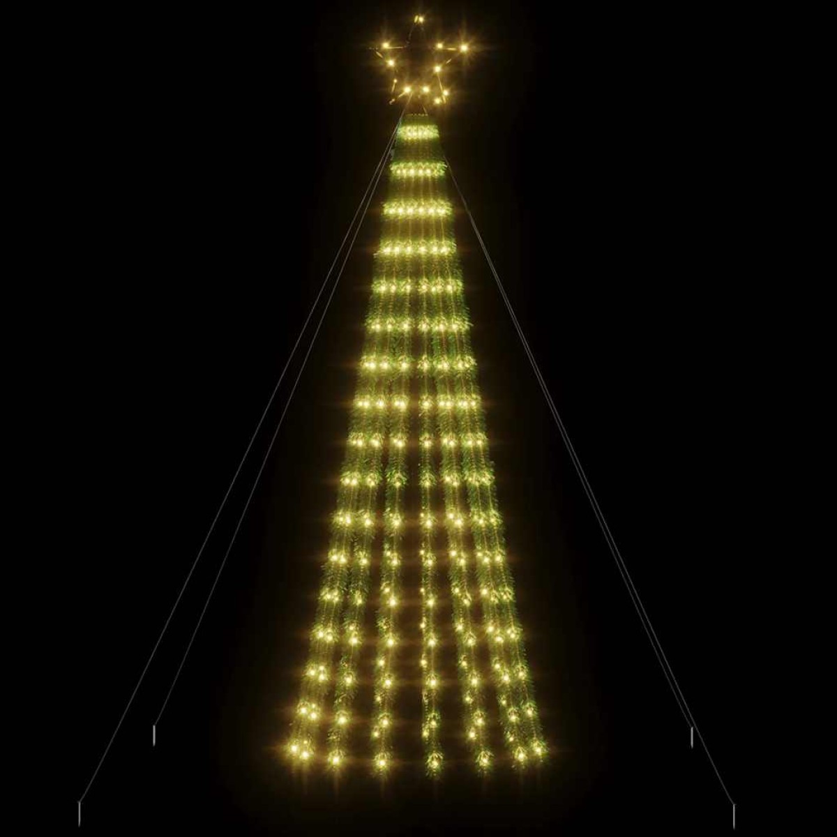vidaXL Φωτιστικό Χριστουγεννιάτικο Δέντρο 275 LED Ζεστό Λευκό 180 εκ.