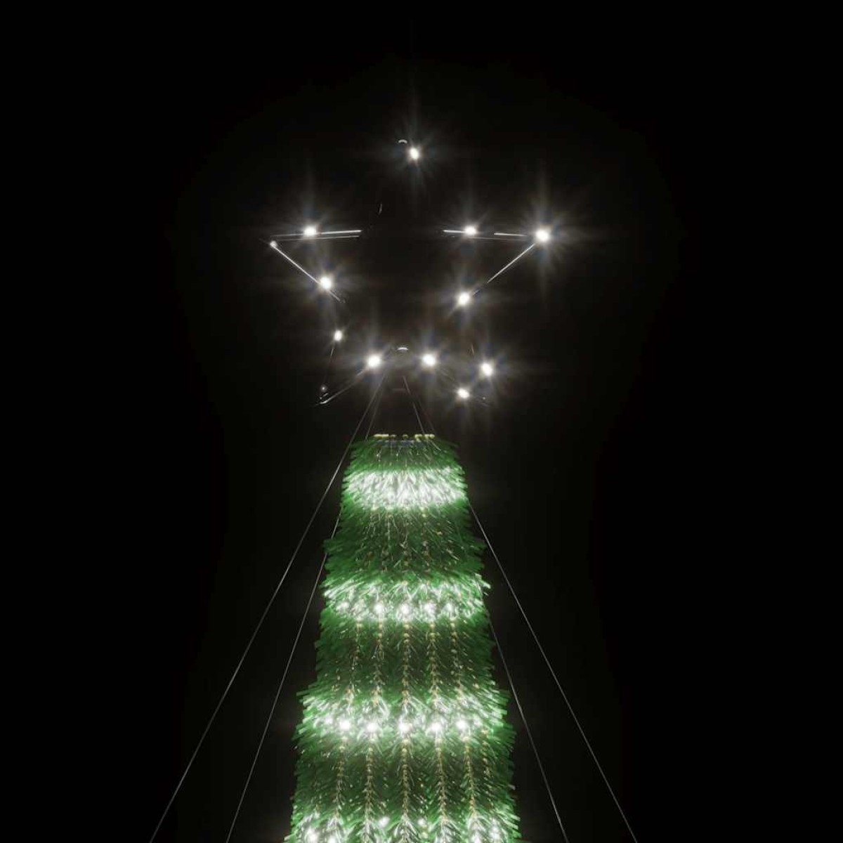 vidaXL Φωτιστικό Χριστουγεννιάτικο Δέντρο 275 LED Ψυχρό Λευκό 180 εκ.