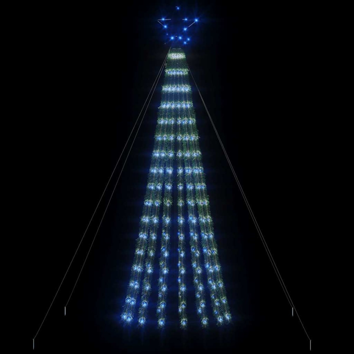 vidaXL Φωτιστικό Χριστουγεννιάτικο Δέντρο 275 LED Μπλε 180 εκ.