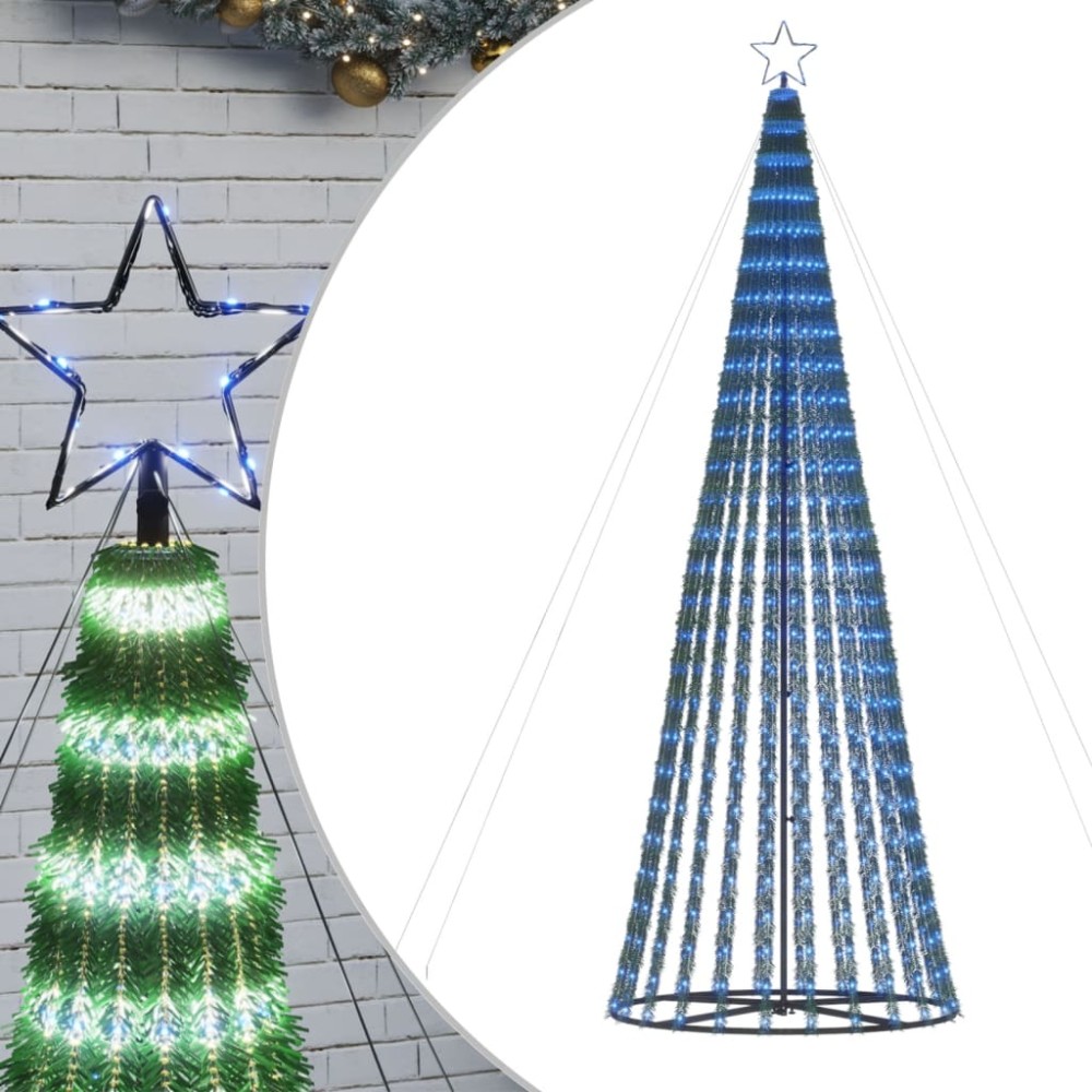 vidaXL Χριστουγεννιάτικο δέντρο LED 688 LED μπλε 300 εκ.
