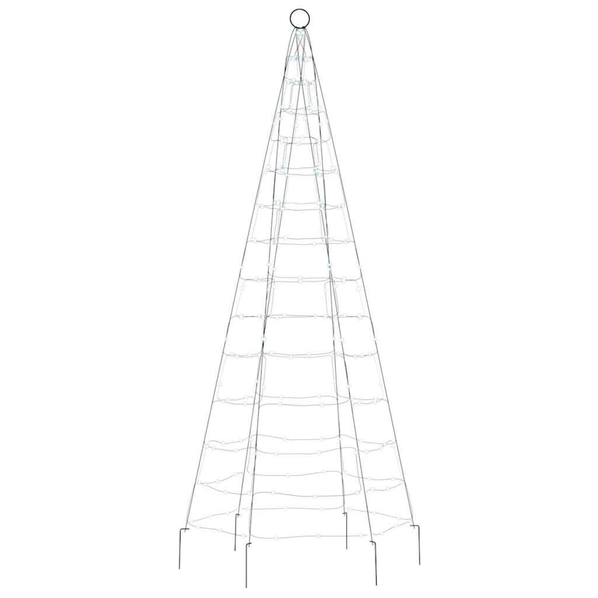 vidaXL Φωτιστικό Χριστουγεννιάτικο Δέντρο 200 LED Ψυχρό Λευκό 180 εκ.