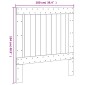 vidaXL Κεφαλάρι 100 x 104 εκ. από Μασίφ Ξύλο Πεύκου