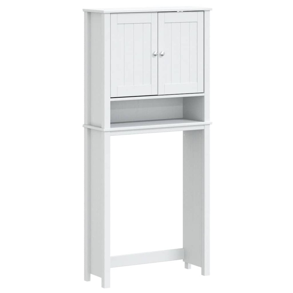 vidaXL Ντουλάπι Πλυντηρίου BERG Λευκό 76x27x164,5 εκ. από Μασίφ Ξύλο