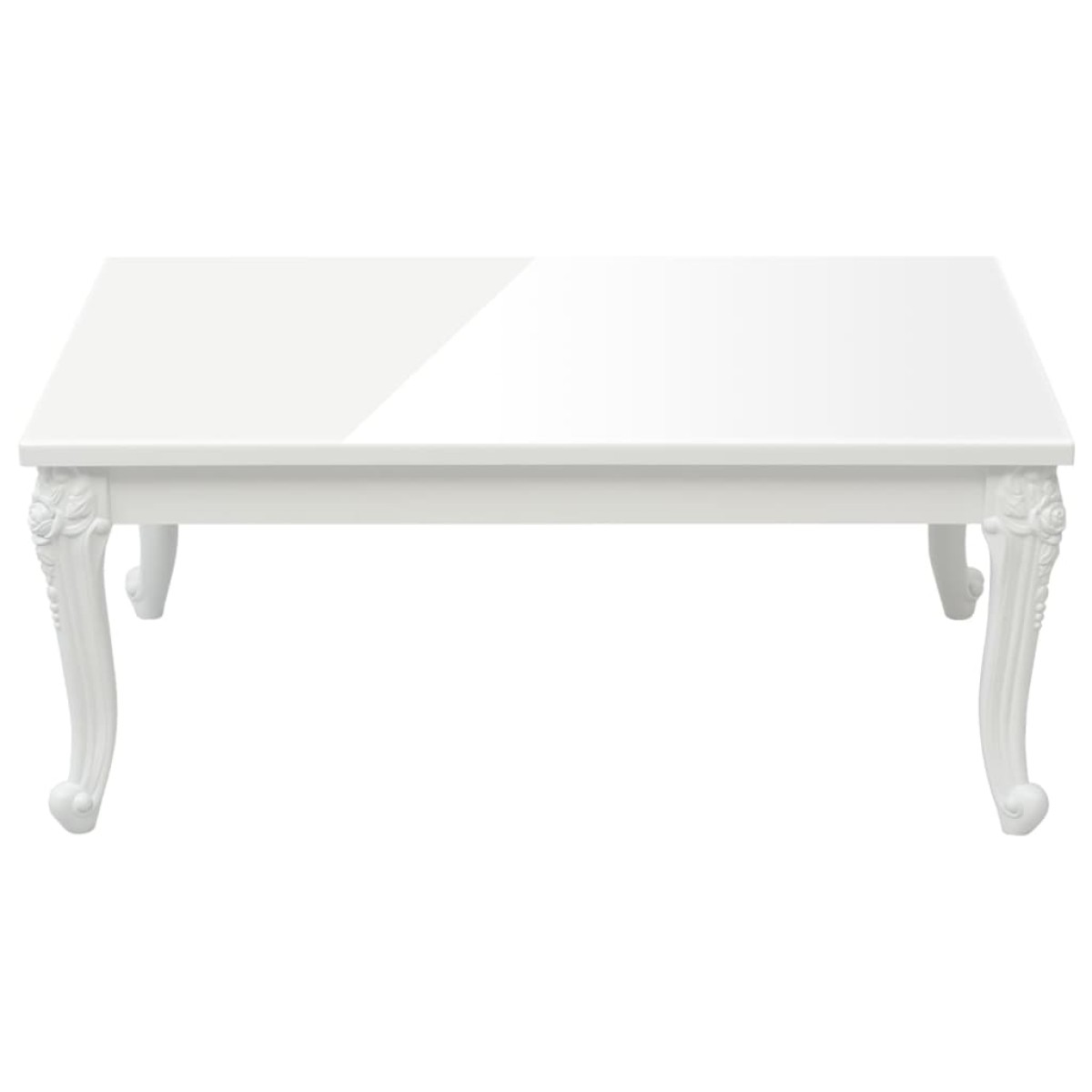 vidaXL Τραπεζάκι Σαλονιού Γυαλ. Λευκό 100 x 50 x 42 εκ. Επεξεργ. Ξύλο