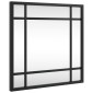 vidaXL Καθρέφτης Τοίχου Τετράγωνος Μαύρος 30 x 30 εκ. από Σίδερο