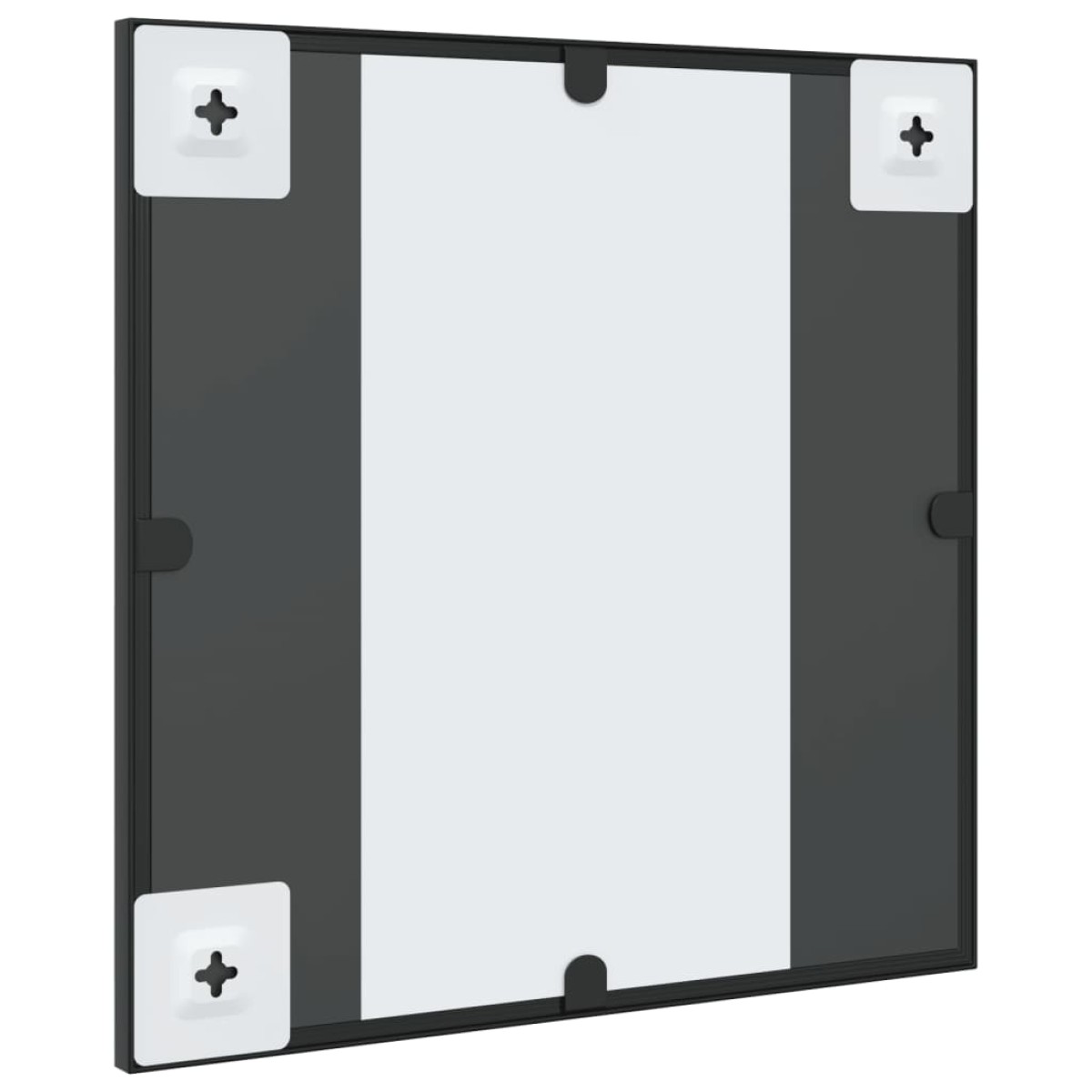 vidaXL Καθρέφτης Τοίχου Τετράγωνος Μαύρος 40 x 40 εκ. από Σίδερο