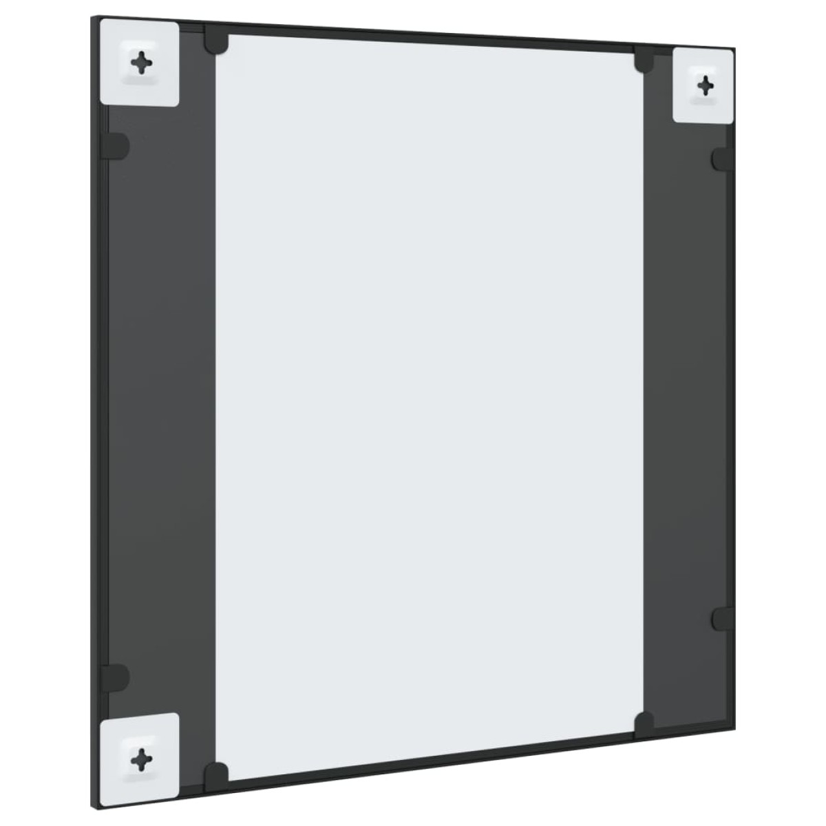 vidaXL Καθρέφτης Τοίχου Τετράγωνος Μαύρος 60 x 60 εκ. από Σίδερο