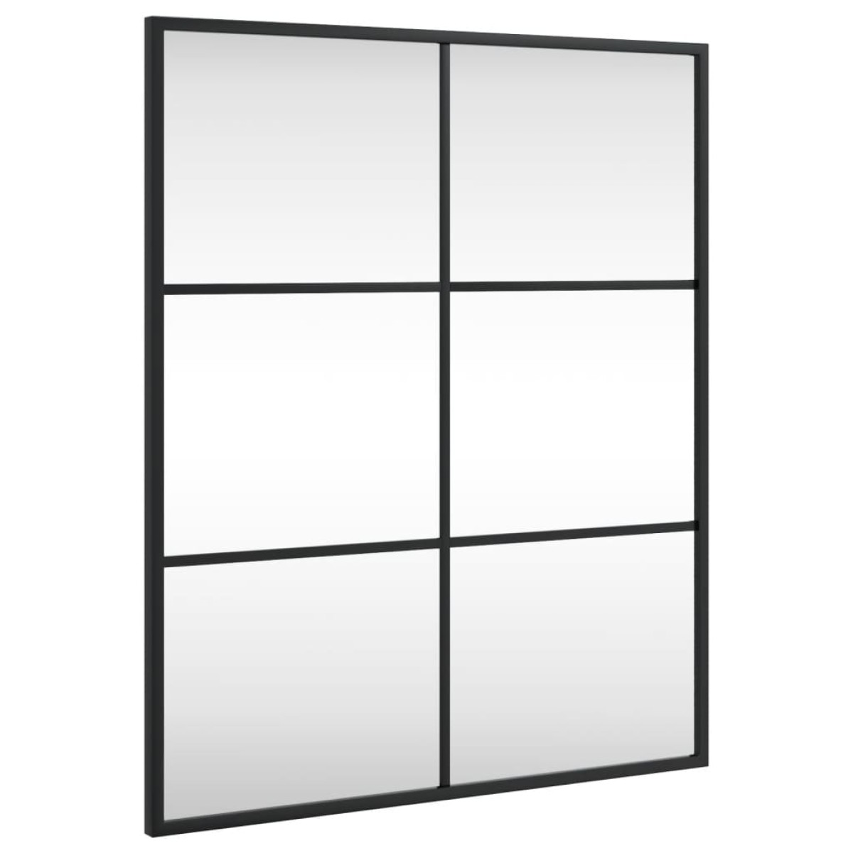 vidaXL Καθρέφτης Ορθογώνιος Μαύρος 50 x 60 εκ. από Σίδερο