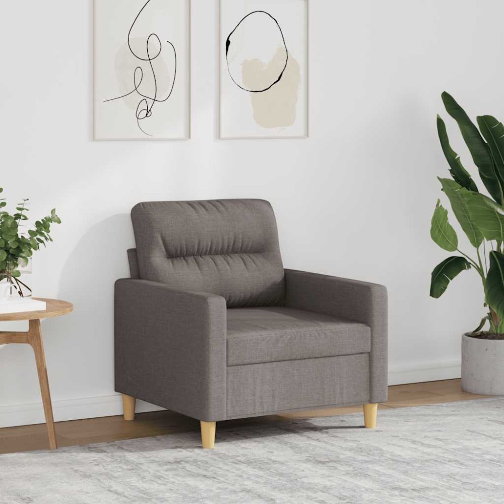 vidaXL Πολυθρόνα Taupe 60 εκ. Υφασμάτινη