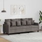 vidaXL Καναπές Τριθέσιος Taupe 180 εκ. Υφασμάτινος