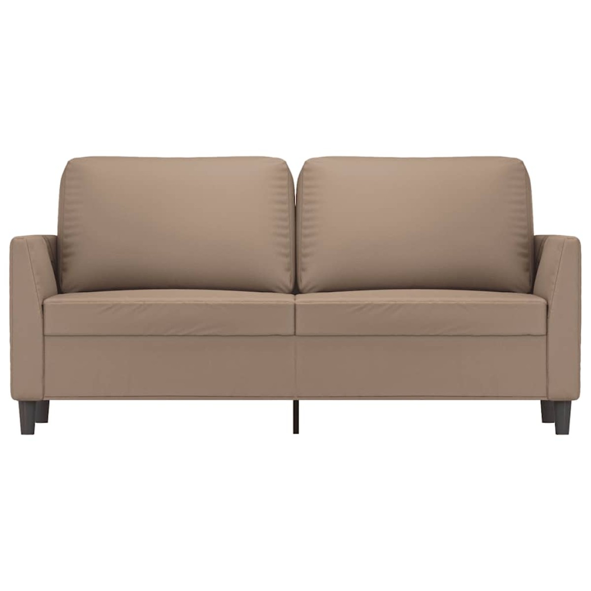vidaXL Καναπές Διθέσιος Καπουτσίνο 140 εκ. από Συνθετικό Δέρμα