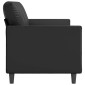 vidaXL Καναπές Τριθέσιος Μαύρος 180 εκ. από Συνθετικό Δέρμα