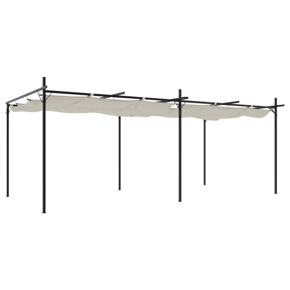 vidaXL Πέργκολα με Πτυσσόμενη Οροφή Κρεμ 295 x 292 x 230 εκ.